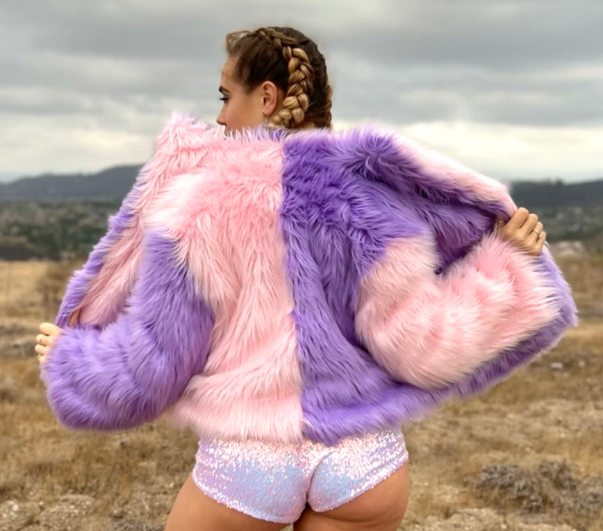 Cotton candy deals fur coat